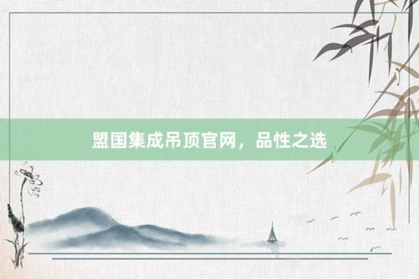 盟国集成吊顶官网，品性之选